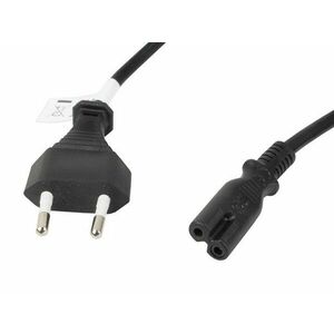 LANBERG CEE 7/16 na IEC 320 C7 EURO (RADIO) POWER CORD 1.8M VDE čierny vyobraziť