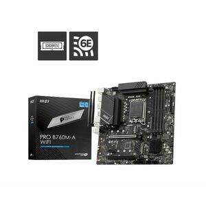 MSI MB Sc LGA1700 PRE B760M-A WIFI, Intel B760, 4xDDR5, 2xDP, 2xHDMI, WI-FI, mATX vyobraziť