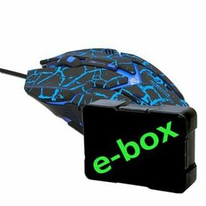 Myš drátová USB, E-blue Auroza Gaming, čierna, optická, 4000DPI, e-box vyobraziť