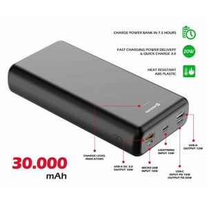 SWISSTEN POWER LINE POWER BANK 30000 mAh vyobraziť