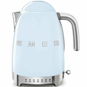 Smeg KLF04PBEU rýchlovarná kanvica, 1, 7 l (7 šálok), 2400 W, štýl 50. rokov, riadenie teploty, 7 programov, pastelovo modrá vyobraziť