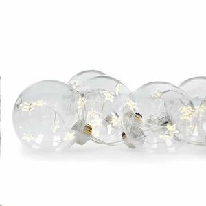 Solight sada LED vianočných gulí s hviezdami, vel. 8cm, 6ks, 30LED, časovač, tester, 3xAA vyobraziť