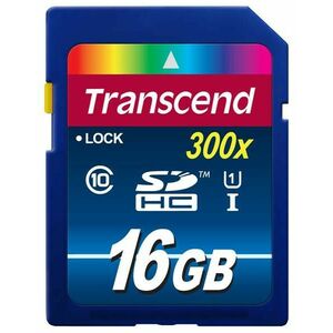 TRANSCEND SDHC karta 16GB Premium, Class 10 UHS-I, 300X (45MB/s) vyobraziť