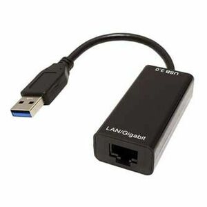 USB/LAN adaptér (3.0), USB A samec - RJ45 samica, čierna, Gigabit Ethernet vyobraziť