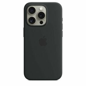 iPhone 15 Pro Silicone Case with MS - Black vyobraziť