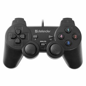 GAMEPAD DEFENDER OMEGA, 12TL., USB CIERNY, VIBRACNE, WINDOWS R XP/VISTA/7/8/10 vyobraziť