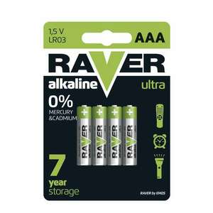 EMOS B7911 RAVER ALKALICKE BATERIE LR03 AAA, 4KS BLISTER vyobraziť