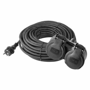 EMOS P0603 PREDLZOVACI KABEL GUMOVY - 2 ZASUVKY, 20M, 3X 1, 5MM2, IP44 vyobraziť