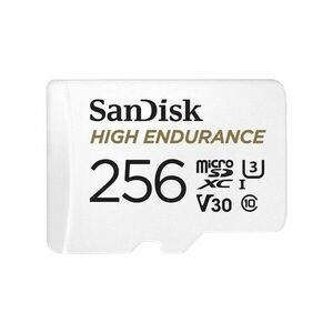 SANDISK 183568 MICROSDXC HIGH ENDURANCE VIDEO 256 GB C 10 U3 V30, ADAPTER vyobraziť