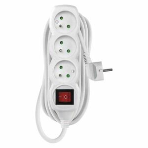 EMOS P1315 PREDLZOVACI KABEL 5 M/3 ZASUVKY/S VYPINACOM/BIELY/PVC/1 MM2 vyobraziť