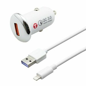 MOBILNET NAU-0042-USB-LIGHT BIELA 3A QC3.0 + LIGHTNING 1M AUTONABIJACKA 18W(E) vyobraziť