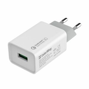 COLORWAY AC NAB. 1XUSB QUICK CHARGE 3.0, 18W, BIELA (CW-CHS013Q-WT) vyobraziť