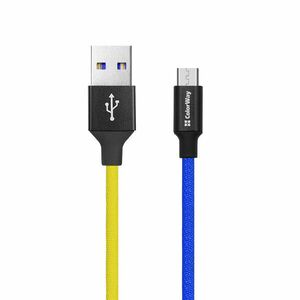 COLORWAY KABEL USB MICROUSB, NATIONAL, 2.4A 1M, MODRO-ZLTY (CW-CBUM052-BLY) vyobraziť