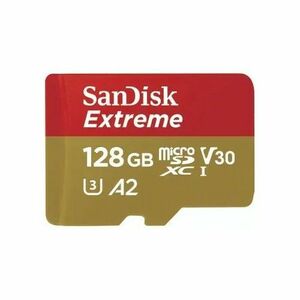 SANDISK EXTREME MICROSDXC 128 GB + SD ADAPTER 190 MB/S & 90 MB/S A2 C10 V30 UHS-I U3 vyobraziť