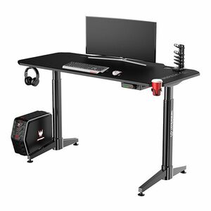 ULTRADESK HERNY STOL LEVEL BLACK, 140X66CM, 72-124CM, ELEKTRICKY NASTAVITELNA VYSKA, S XXL PODLOZKOU vyobraziť