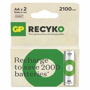 GP NABIJACIA BATERIA RECYKO 2100 AA (HR6) 2PP, B25212 vyobraziť