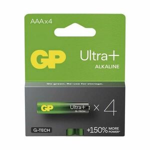 GP ULTRA PLUS LR03 ALKALICKA BATERIA AAA, 4KS BLISTER, B03114 vyobraziť