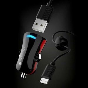 STURDO NAU-0012-STU-MICRO AUTONABIJACKA PRO SPORT, MICRO USB KABEL, CIERNA vyobraziť