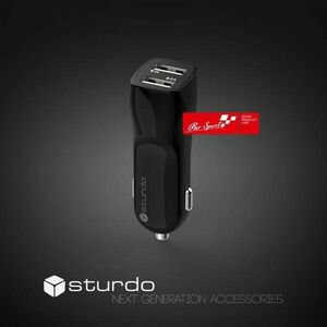 STURDO NAU-0017-STU-2XUSB AUTONABIJACKA 2XUSB, CIERNA, KAPACITA 2A vyobraziť