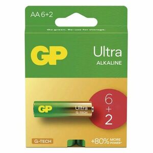 GP B02218 ULTRA LR6 ALKALICKA BATERIA (AA), 6+2 KS vyobraziť