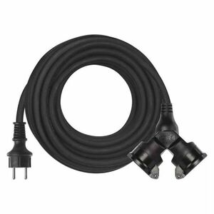 EMOS P0601 VONKAJSI PREDLZOVACI KABEL 10 M, 2 ZASUVKY, CIERNY, GUMA, 250 V, 1, 5 MM2 vyobraziť