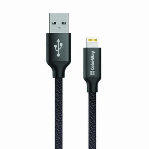 COLORWAY KABEL USB APPLE LIGHTNING 2.1A 1M, CIERNY (CW-CBUL004-BK) vyobraziť