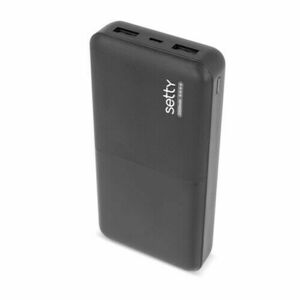 SETTY GSM043161 CIERNA POWERBANKA 20000MAH 5V vyobraziť