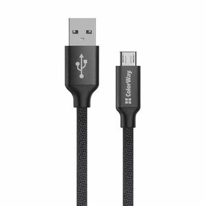 COLORWAY KABEL USB MICROUSB 2.4A 2M, CIERNY (CW-CBUM009-BK) vyobraziť