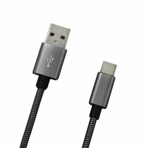 MOBILNET KAB-0096-USB-TYPEC DATOVY KABEL USB-C SIVY METALICKY, 1M, 2A vyobraziť