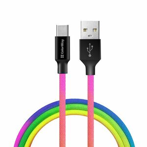 COLORWAY KABEL USB TYPE-C 2.4A 1M - MULTICOLOR (CW-CBUC018-MC) vyobraziť