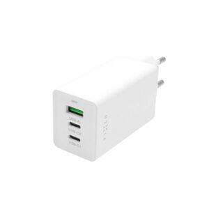 FIXED FIXCG65-2CU-WH SIETOVA GAN NABIJACKA S 2XUSB-C A USB VYSTUPOM, PODPORA PD, 65W, BIELA vyobraziť