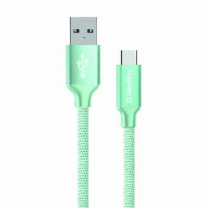 COLORWAY KABEL USB TYPE-C 2.1A 1M, MINT (CW-CBUC003-MT) vyobraziť