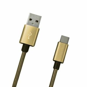 MOBILNET KAB-0097-USB-TYPEC TYPE-C ZLATY (KOV) 1M DATA KABEL 2A (E) vyobraziť