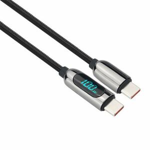 SOLIGHT SSC1801 USB-C KABEL S DISPLEJOM, USB-C KONEKTOR - USB-C KONEKTOR, 100W, 1M vyobraziť