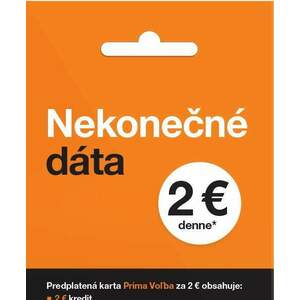 ORANGE PRIMA SIM KARTA DATA 2 EUR vyobraziť