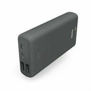 HAMA 201669 SUPREME 20HD, POWERBANKA, 20000 MAH, 3A, 3 VYSTUPY, 1X USB-C, 2X USB-A vyobraziť