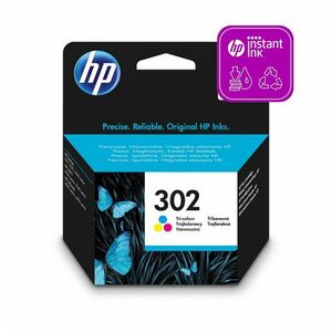 HP 302 ORIGINAL ATRAMENT, COLOR, 165 STRAN, F6U65AE vyobraziť