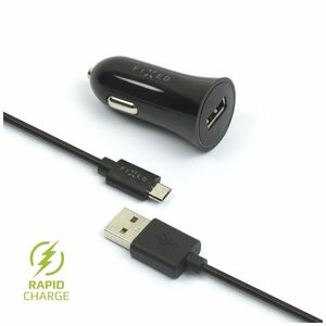 FIXED FIXCC-UM-BK AUTONABIJACKA S ODNIMATELNYM MICRO USB KABLOM, 2, 4A, CIERNA vyobraziť