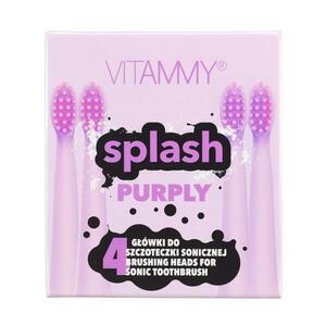 VITAMMY SPLASH, NAHRADNE NASADY NA ZUBNE KEFKY SPLASH, FIALOVA, 4 KS vyobraziť