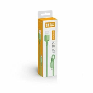 COLORWAY CABLE USB - APPLE LIGHTNING (SOFT SILICONE) 2.4A 1M GREEN (CW-CBUL042-GR) vyobraziť