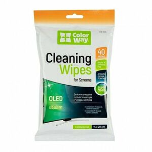 COLORWAY CLEANING WIPES FOR LCD TFT 40PCS CW-1074 (CW-1074) vyobraziť