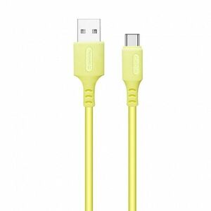 COLORWAY CABLE USB - TYPE-C (SOFT SILICONE) 2.4A 1M YELLOW (CW-CBUC043-Y) vyobraziť