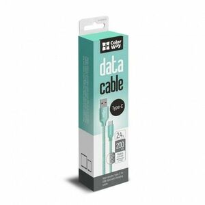 COLORWAY CABLE USB - TYPE-C 2.4A 2M MINT (CW-CBUC008-MT) vyobraziť