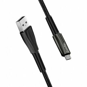 COLORWAY CABLE USB - MICROUSB (ZINC ALLOY+LED) 2.4A 1M BLACK (CW-CBUM035-BK) vyobraziť