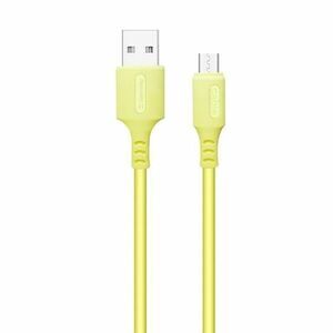 COLORWAY CABLE USB - MICROUSB (SOFT SILICONE) 2.4A 1M YELLOW (CW-CBUM043-Y) vyobraziť