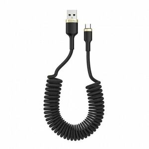 COLORWAY CABLE USB - MICROUSB (SPIRAL) 2.4A 35-150CM BLACK (CW-CBUM051-BK) vyobraziť