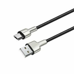 COLORWAY CABLE USB - MICROUSB (HEAD METAL) 2.4A 1M BLACK (CW-CBUM046-BK) vyobraziť