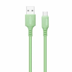 COLORWAY CABLE USB - MICROUSB (SOFT SILICONE) 2.4A 1M GREEN (CW-CBUM042-GR) vyobraziť