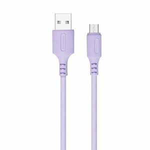 COLORWAY CABLE USB - MICROUSB (SOFT SILICONE) 2.4A 1M PURPLE (CW-CBUM044-PU) vyobraziť