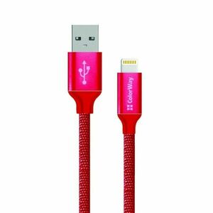 COLORWAY CABLE USB - APPLE LIGHTNING 2.1A 1M RED (CW-CBUL004-RD) vyobraziť